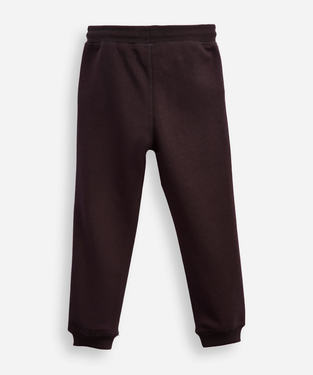 calça jogger infantil de moletom have a cool day everyday cinza