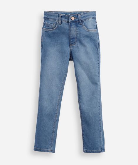 calça skinny infantil jeans azul