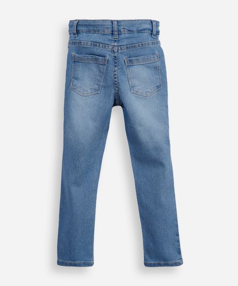 calça skinny infantil jeans azul