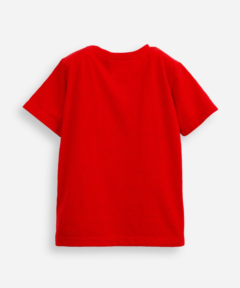 camiseta de algodão infantil homem aranha vermelha