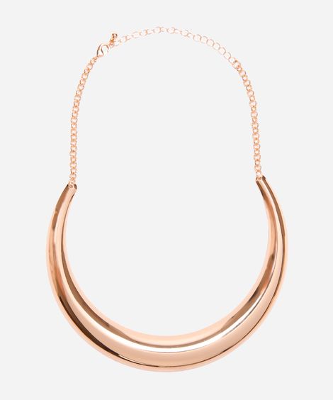 colar chocker lisa dourado