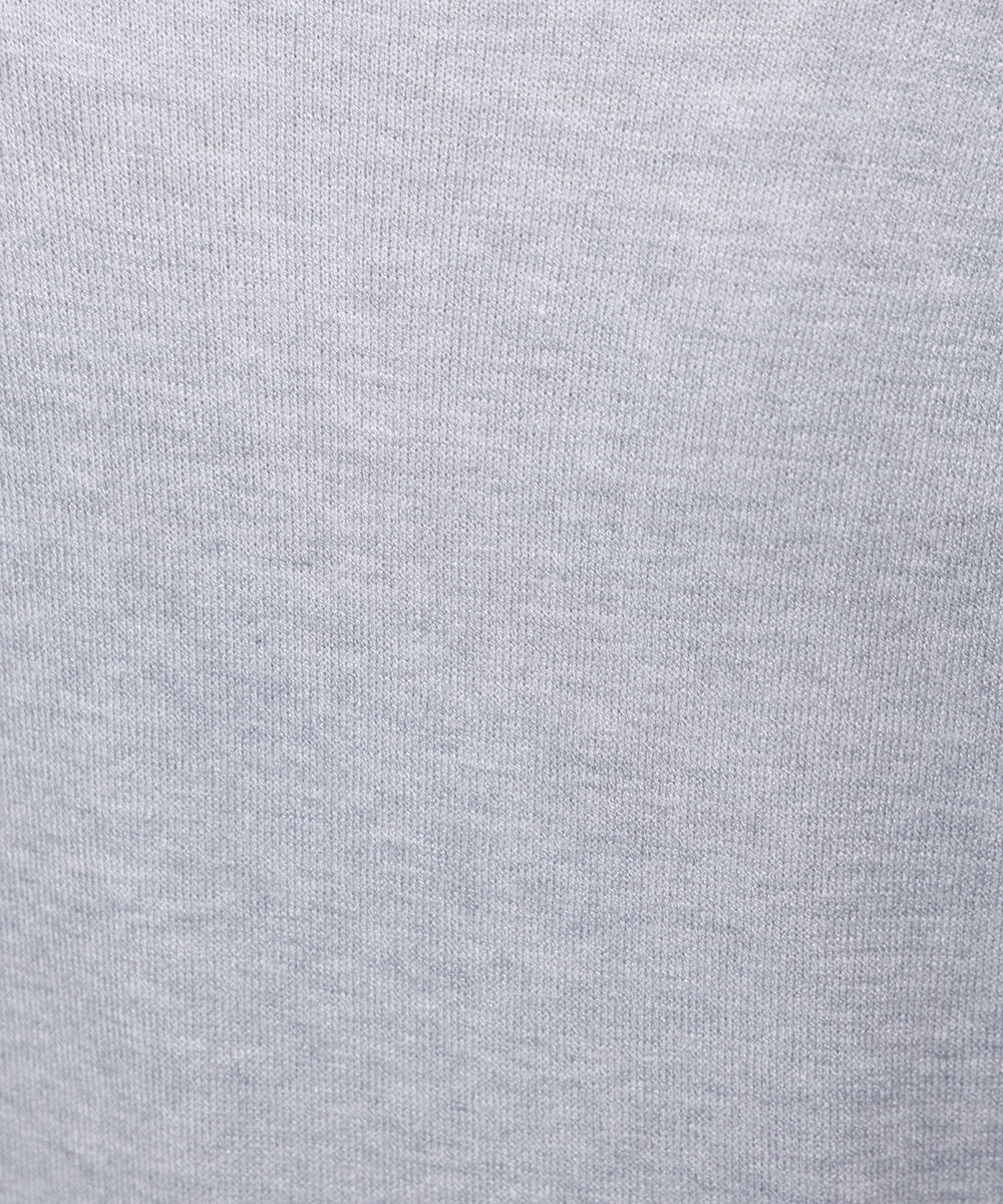 blusa feminina de tricot decote v mindset cinza