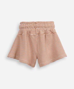 short evasê infantil listrado bege