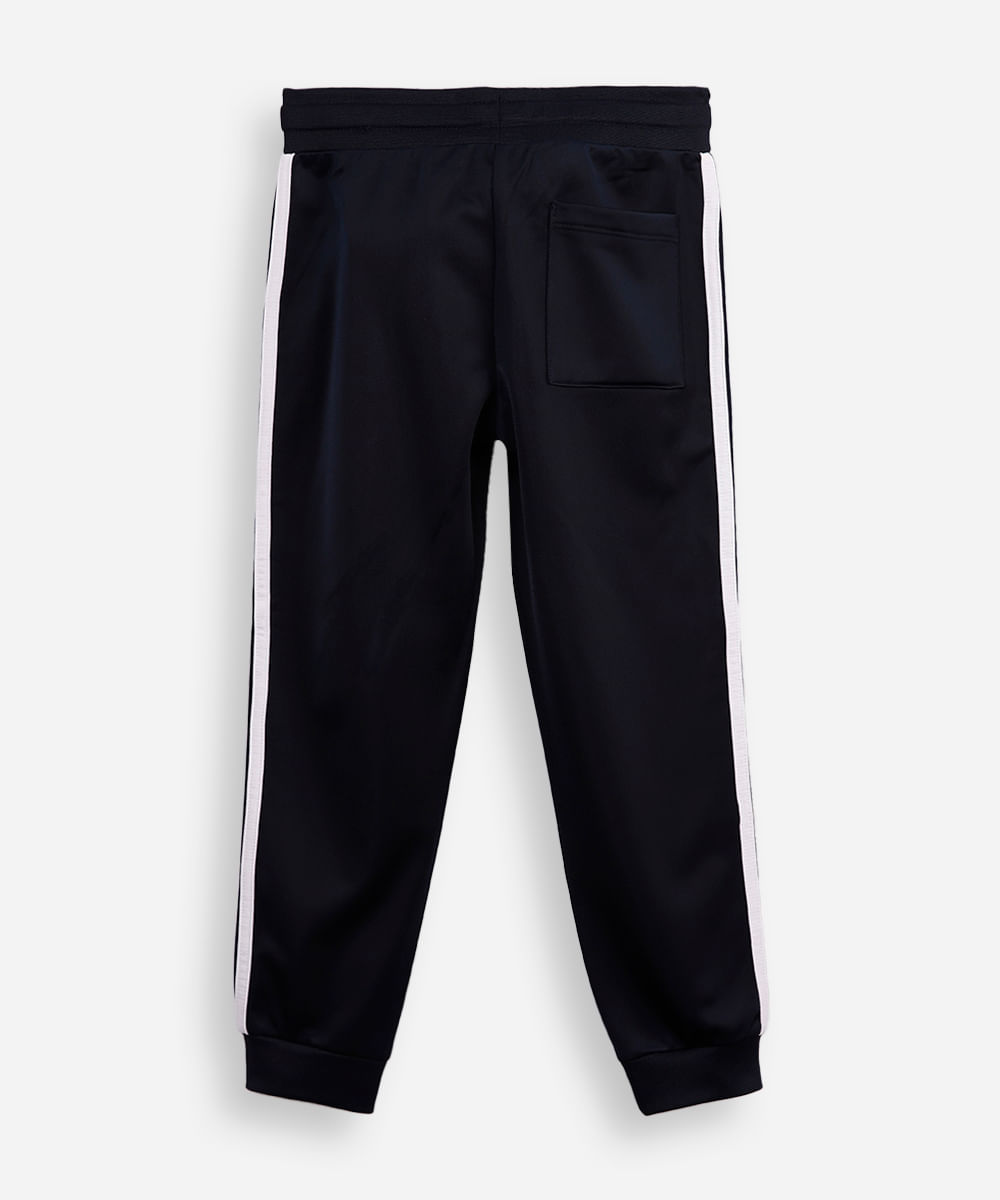 calça jogger infantil com listra sonic azul