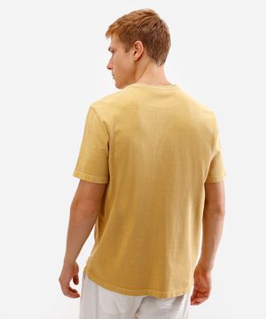 camiseta masculina de algodão pure view of paradise amarela