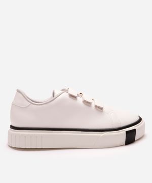 tênis flatform via uno com velcro branco
