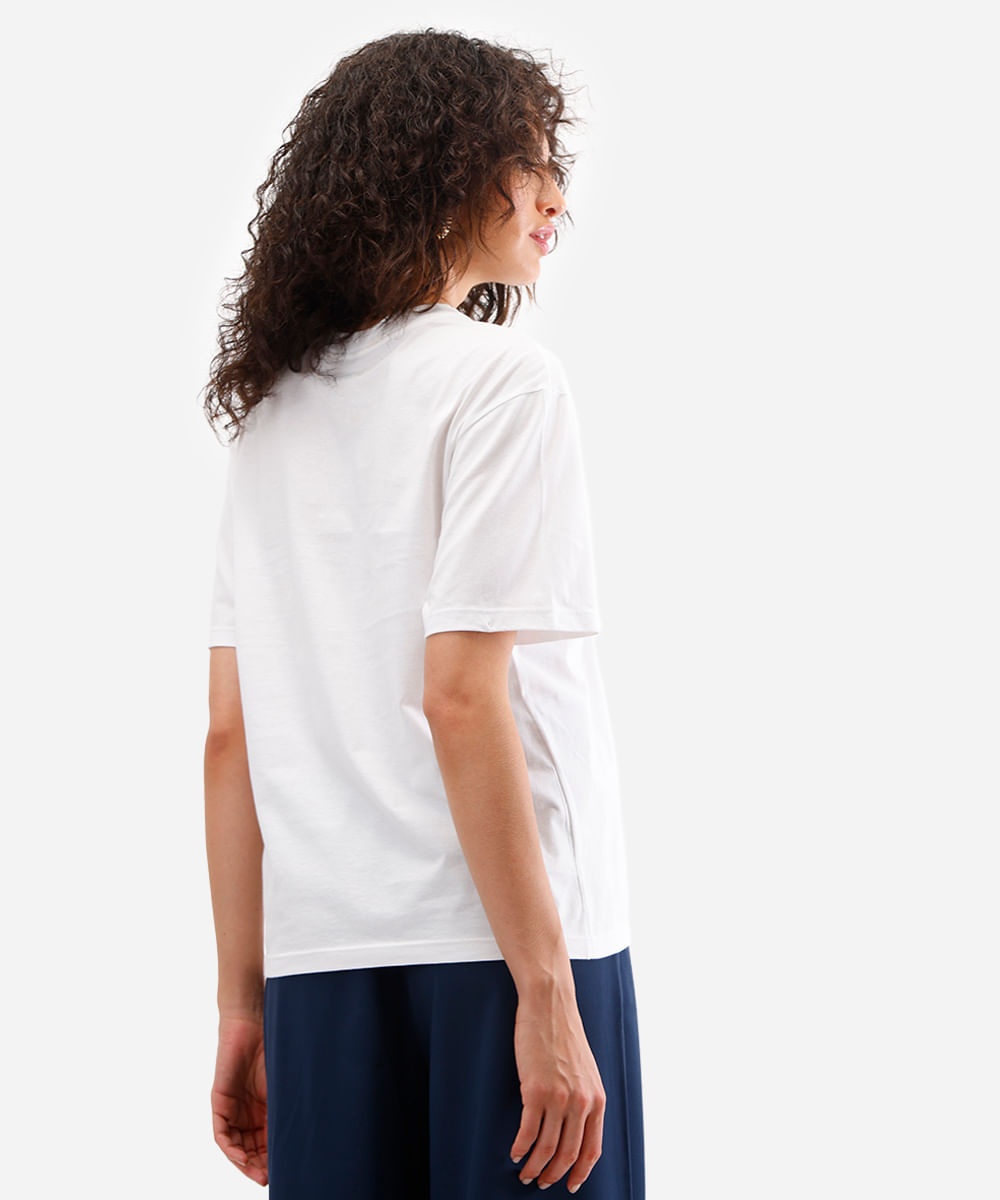 camiseta feminina de algodão soho off white