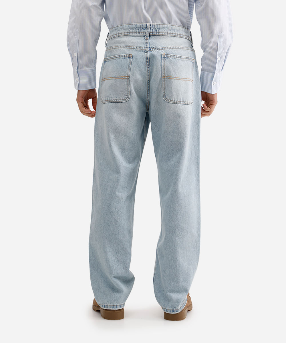 calça skater masculina jeans azul