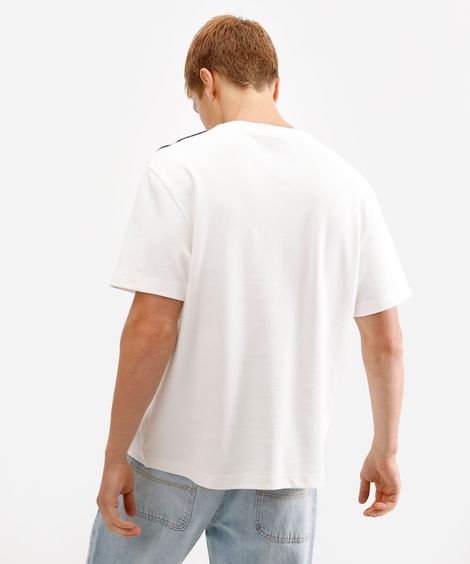 camiseta masculina de algodão com bordado off white