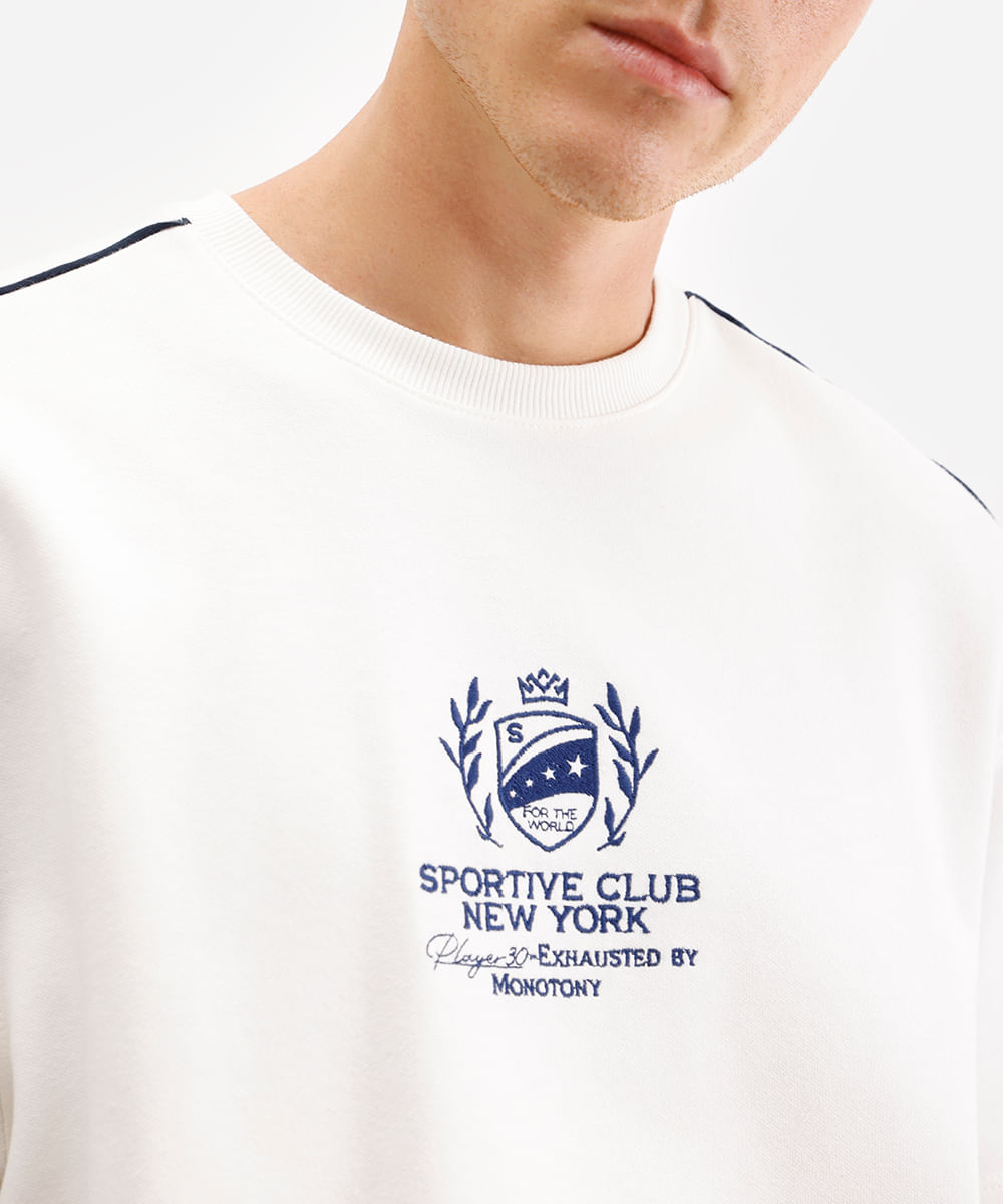 camiseta masculina de algodão com bordado off white