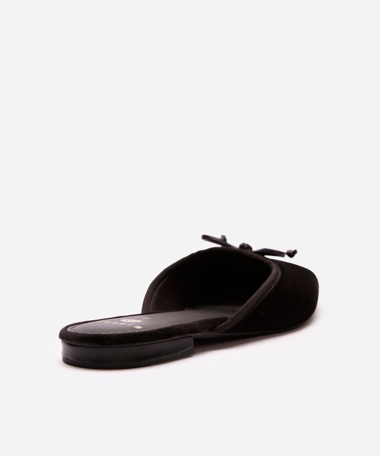 mule de veludo com laço mindset preto