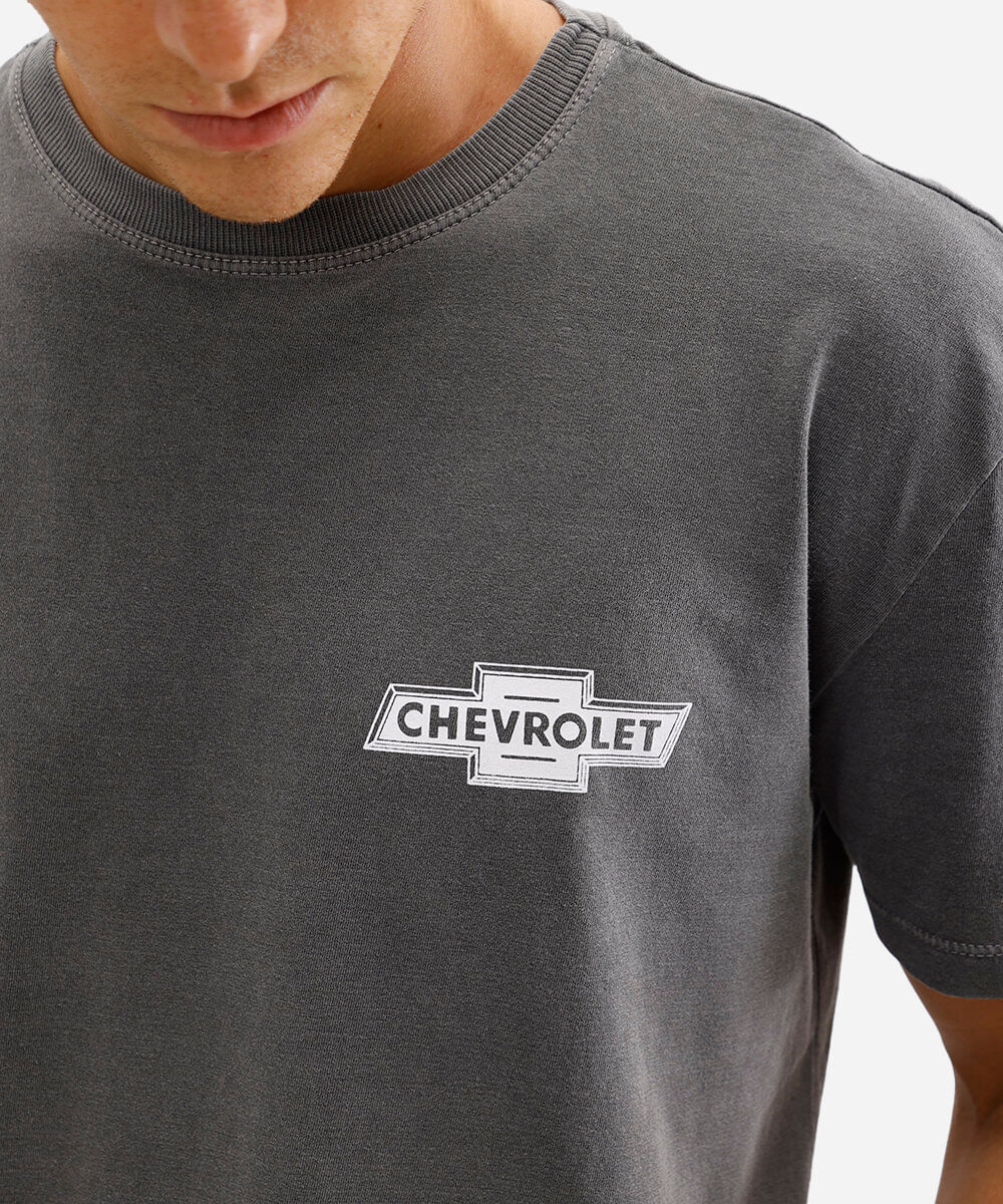 camiseta masculina de algodão chevrolet opala cinza