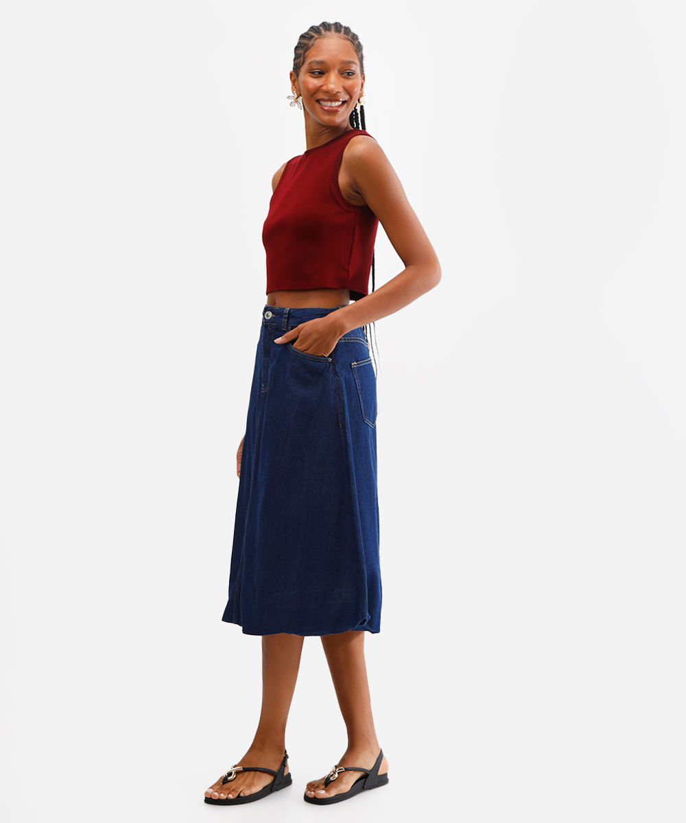 cropped tricot de viscose vinho