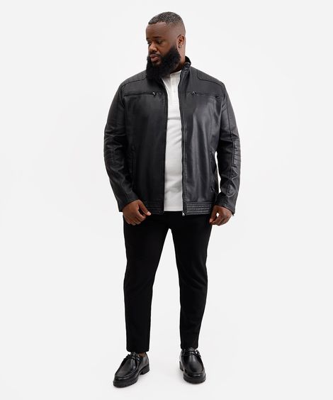 calça social masculina cintura média plus size preta