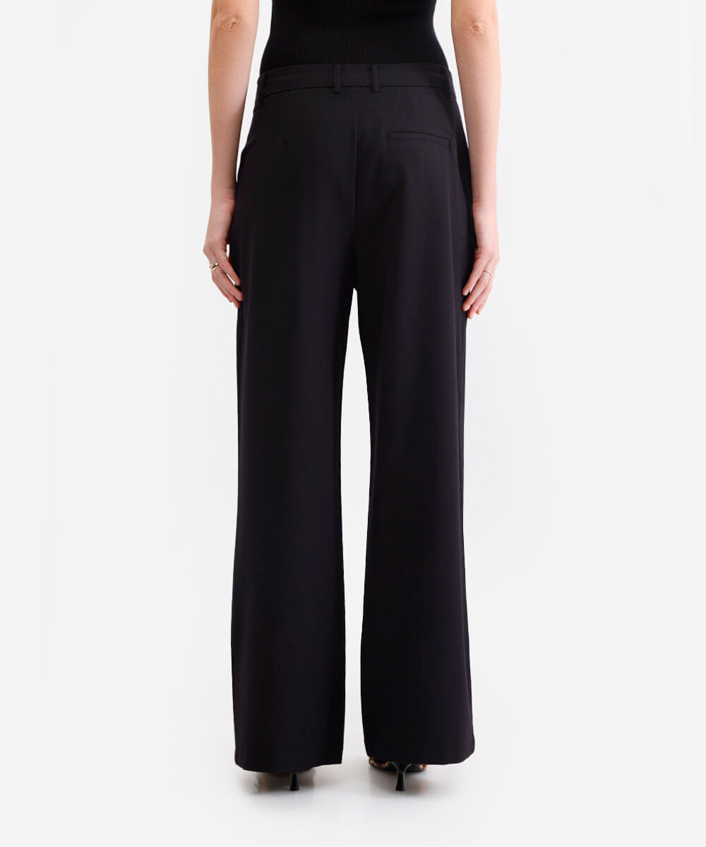 calça baggy feminina de alfaiataria preta