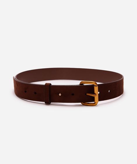 cinto feminino fivela arredondada mindset marrom