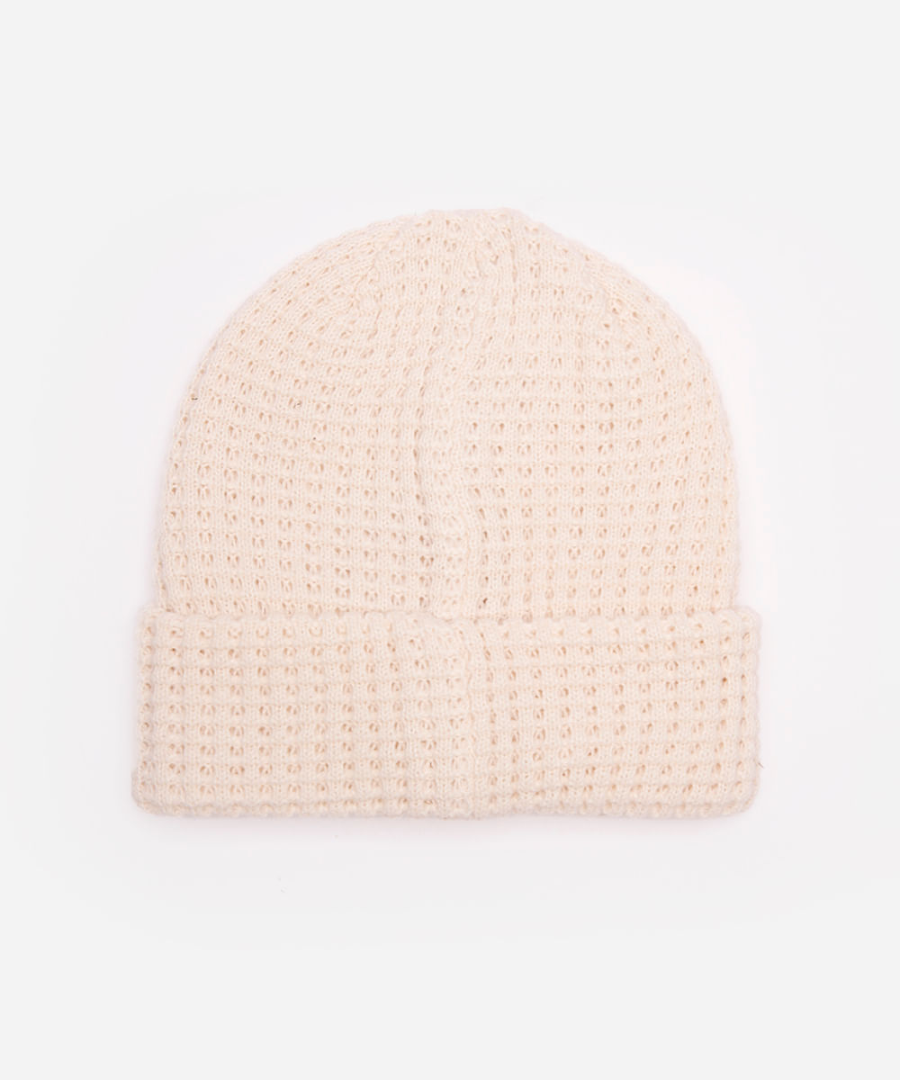 gorro masculino texturizado off white