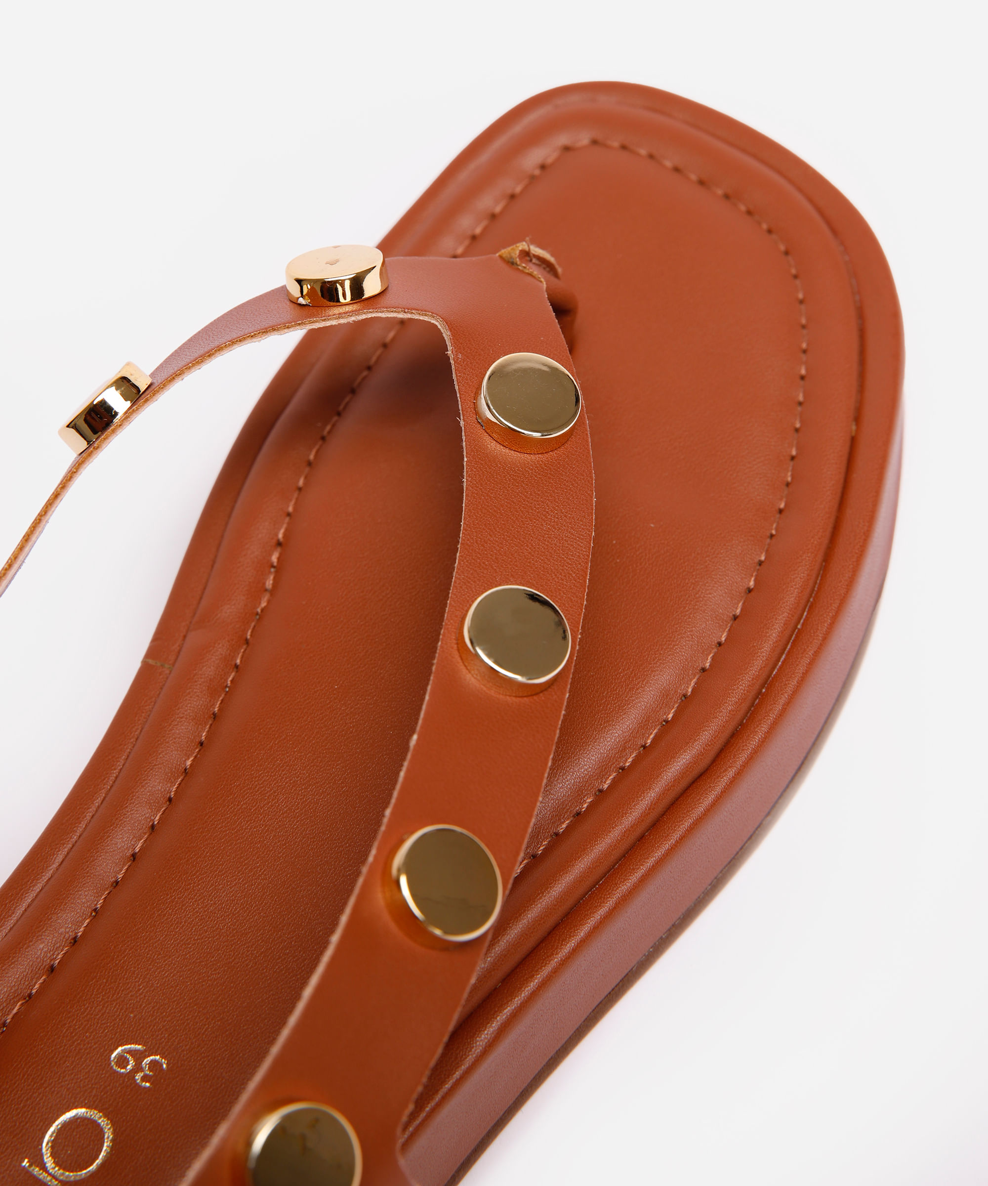 rasteirinha flatform via uno com tachas marrom
