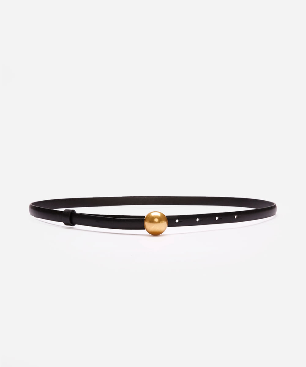 cinto fivela redonda preto