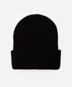 gorro masculino canelado preto