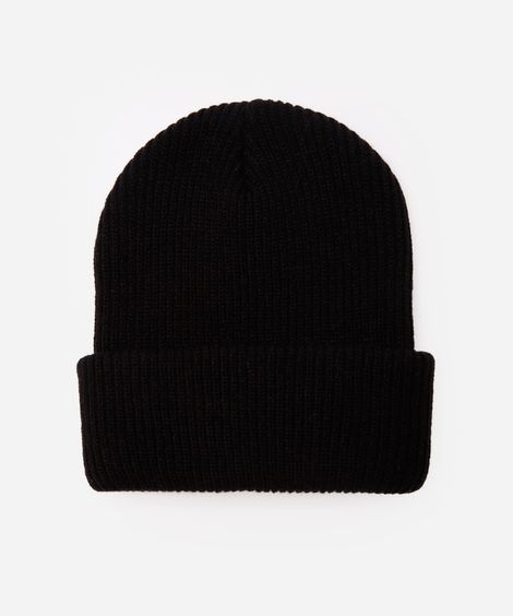 gorro masculino canelado preto