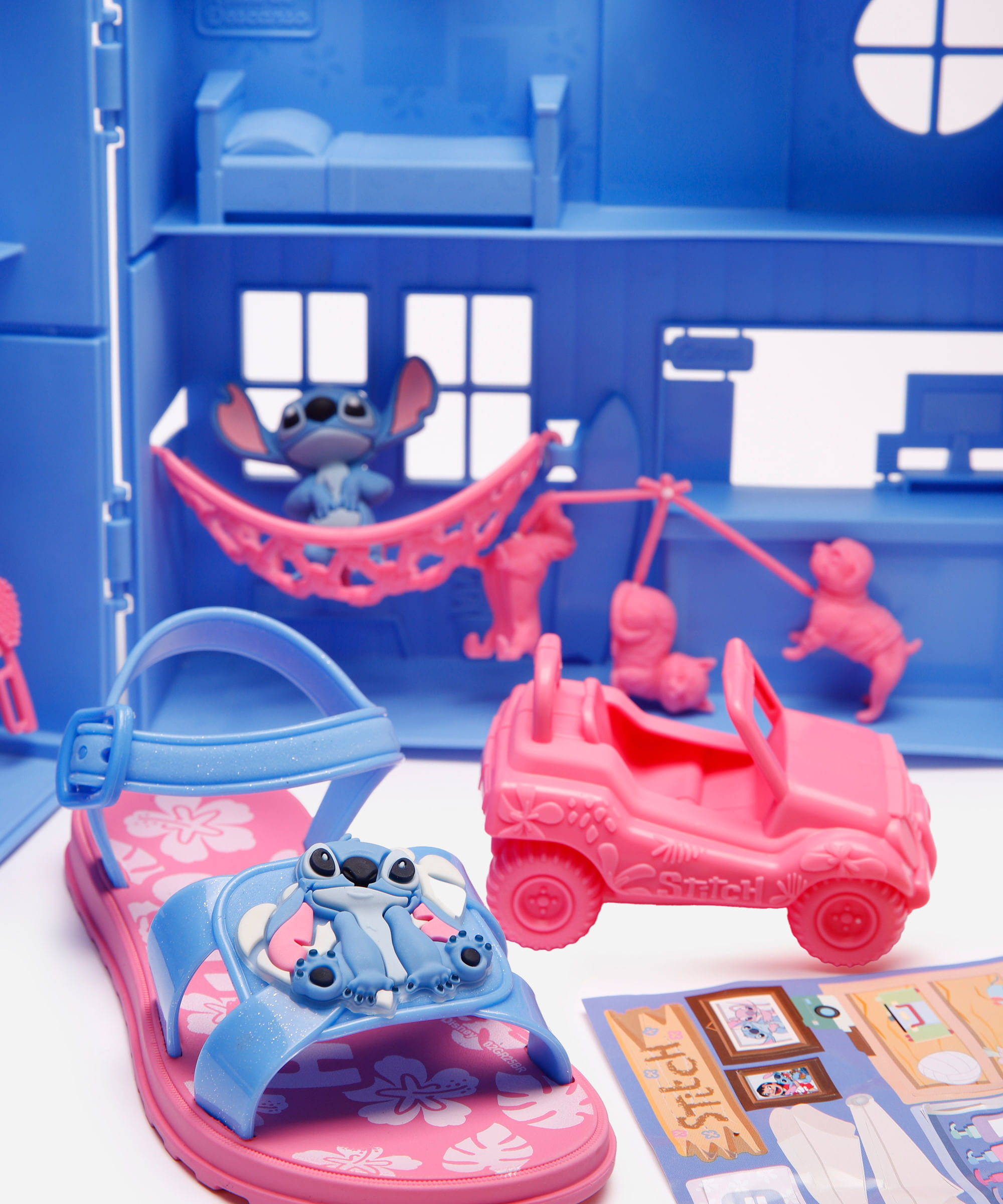 sandália grendene infantil com brinde stitch rosa