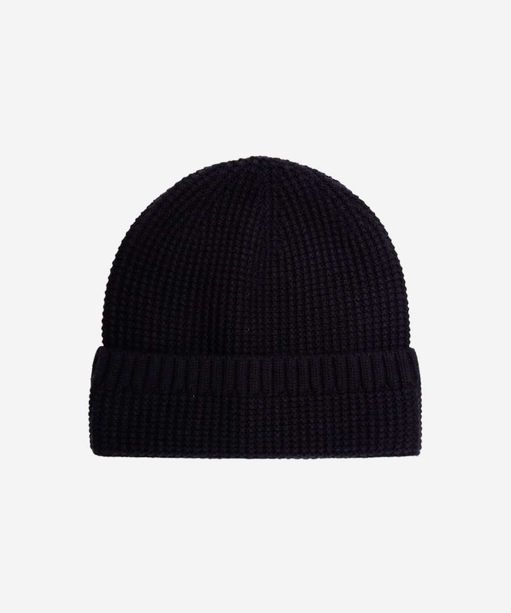 gorro masculino texturizado azul