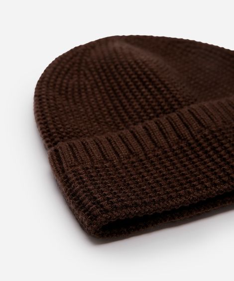 gorro masculino texturizado marrom