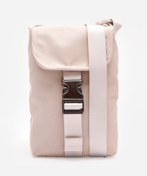 bolsa shoulder transversal bege