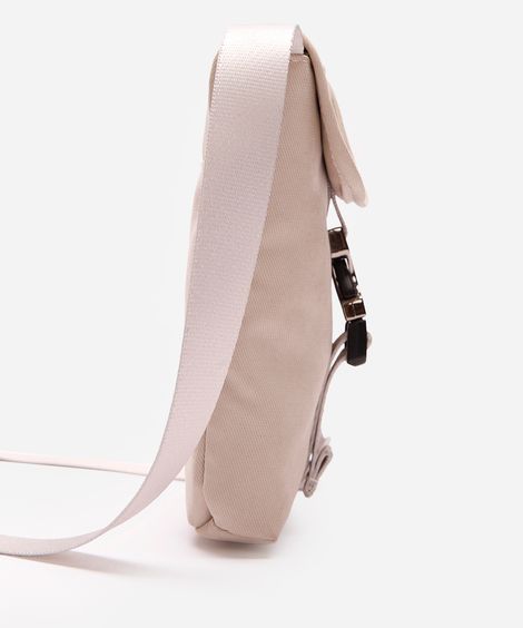 bolsa shoulder transversal bege
