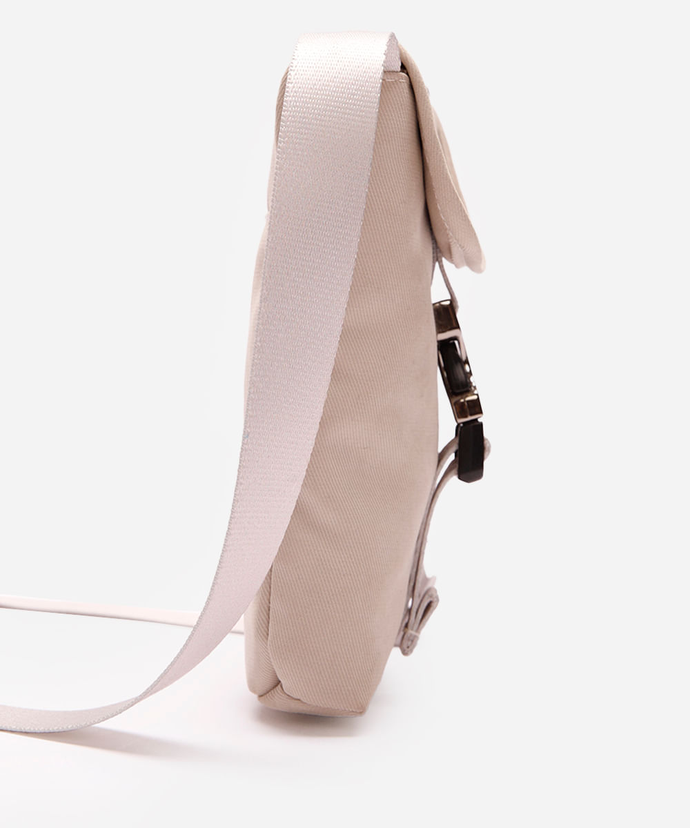 bolsa shoulder transversal bege