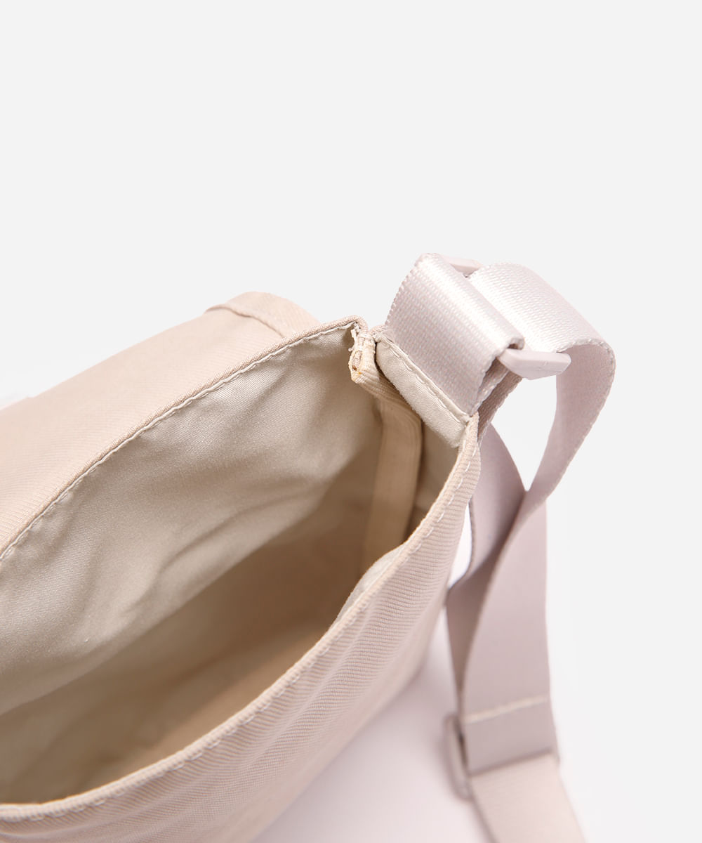 bolsa shoulder transversal bege