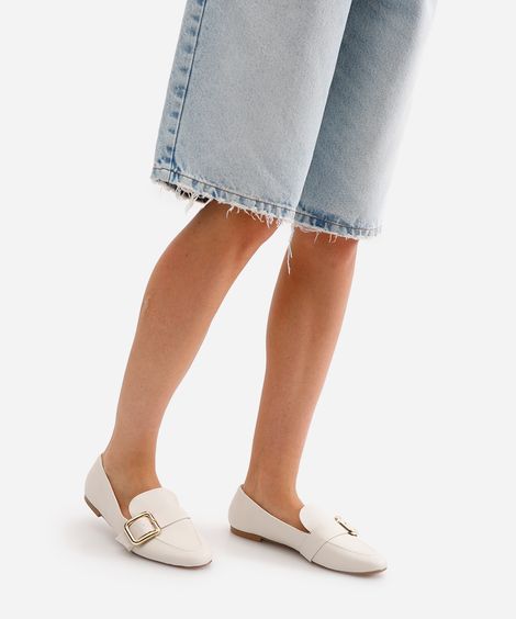 mocassim com fivela oneself off white