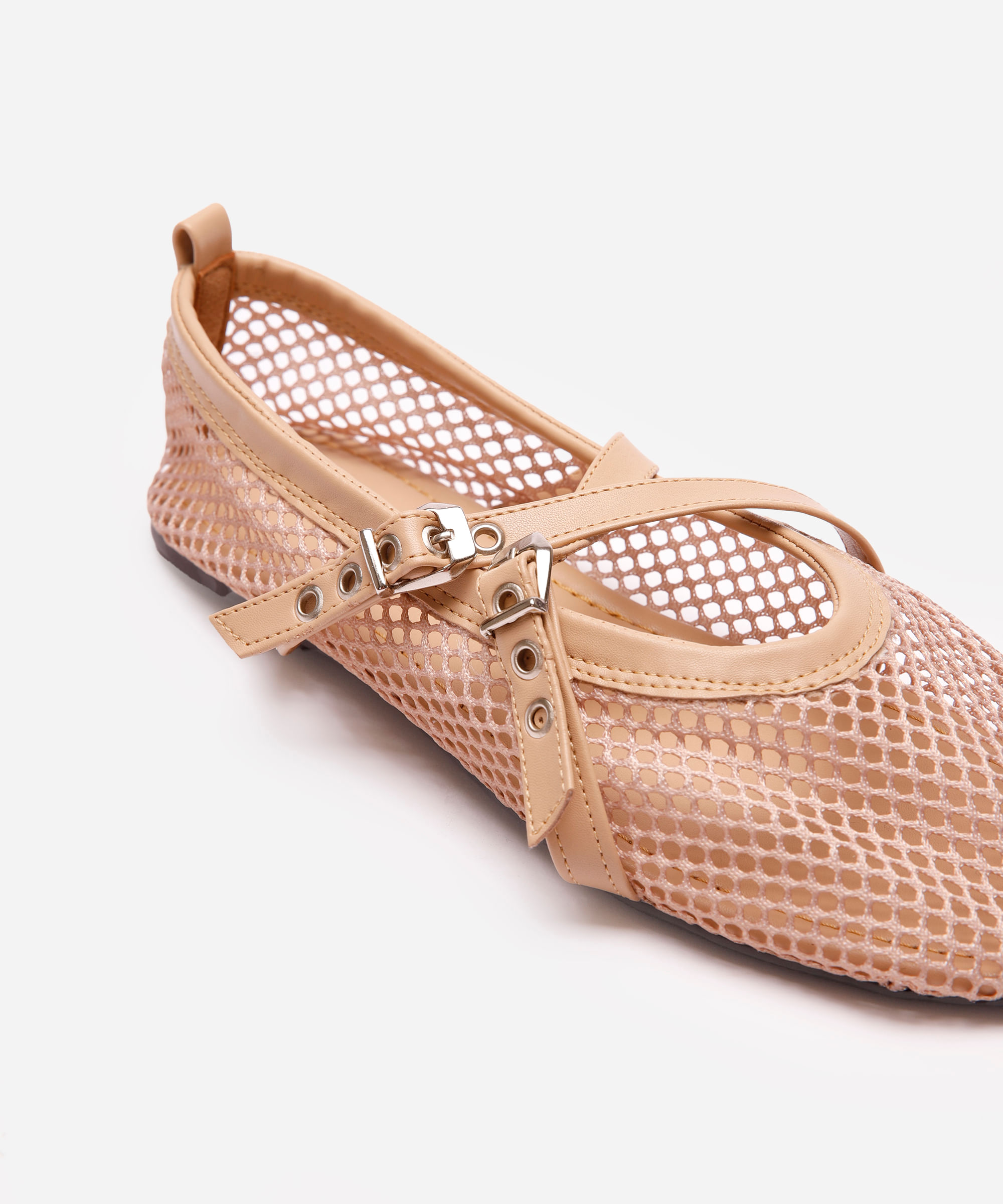sapatilha de telinha com fivela oneself bege