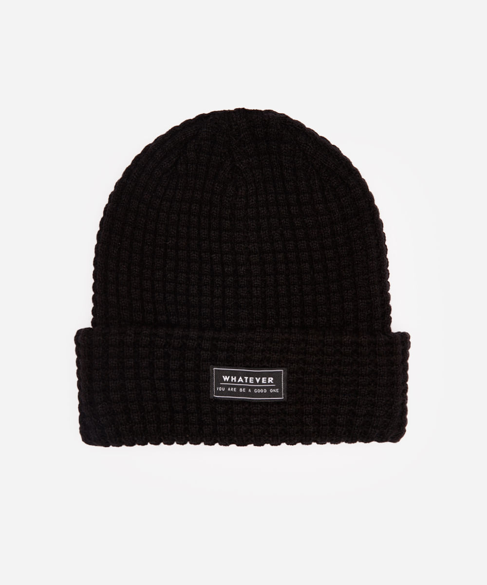 gorro masculino texturizado preto