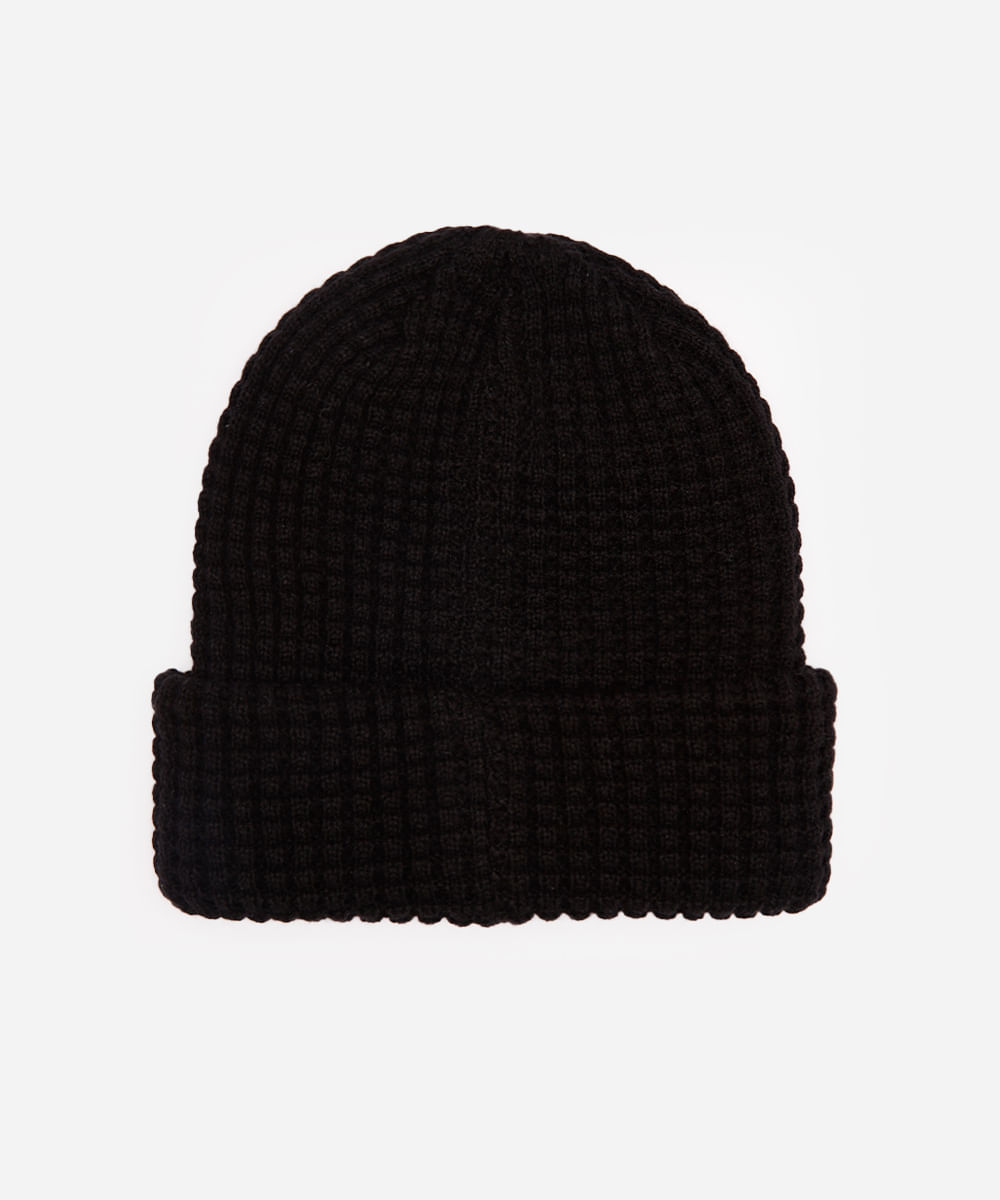 gorro masculino texturizado preto