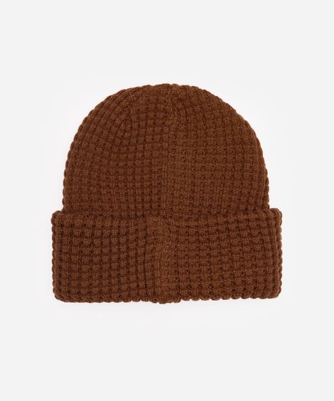 gorro masculino texturizado marrom