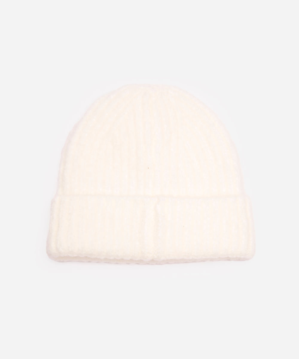 gorro masculino de felpa off white