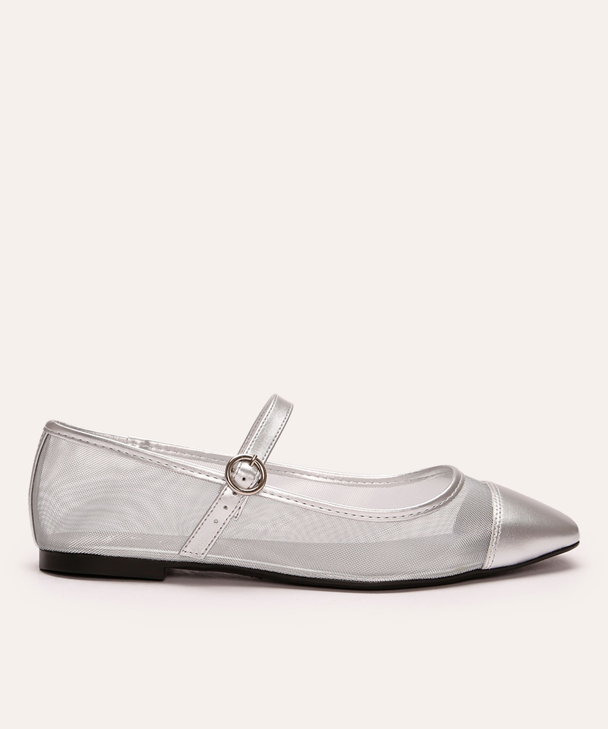 sapatilha de telinha metalizada mindset prateada