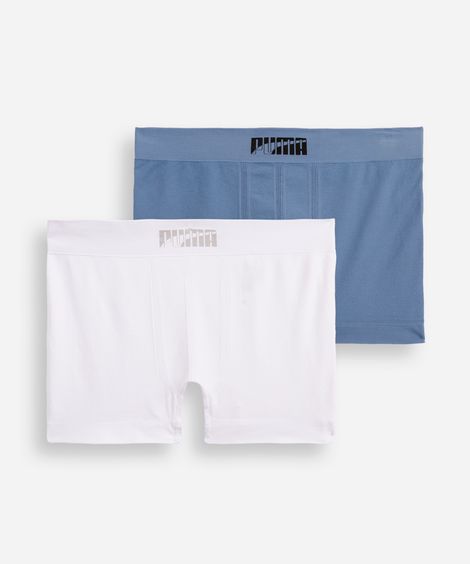 kit de 2 cuecas infantis puma colorida