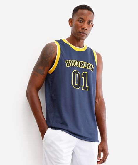 regata esportiva basquete masculina brooklyn azul