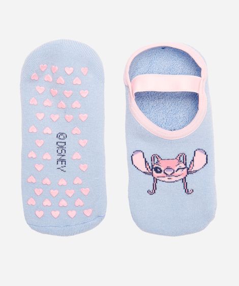 meia infantil sapatilha angel azul