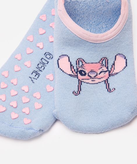 meia infantil sapatilha angel azul