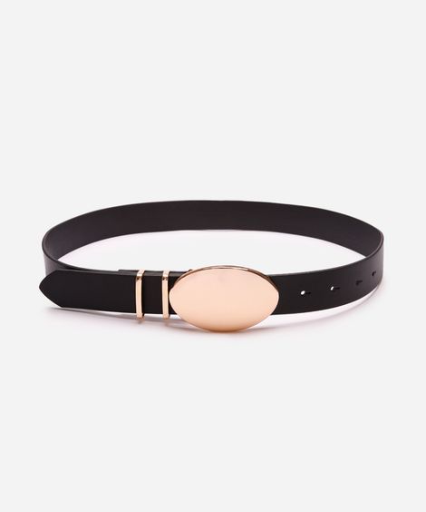 cinto boho fivela oval mindset preto