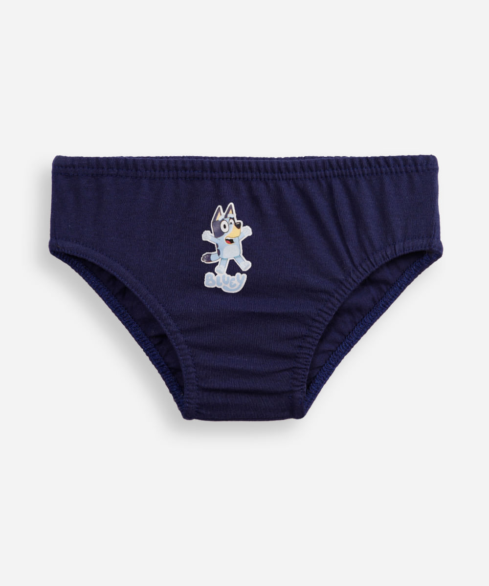 kit de 3 cuecas infantis bluey colorida