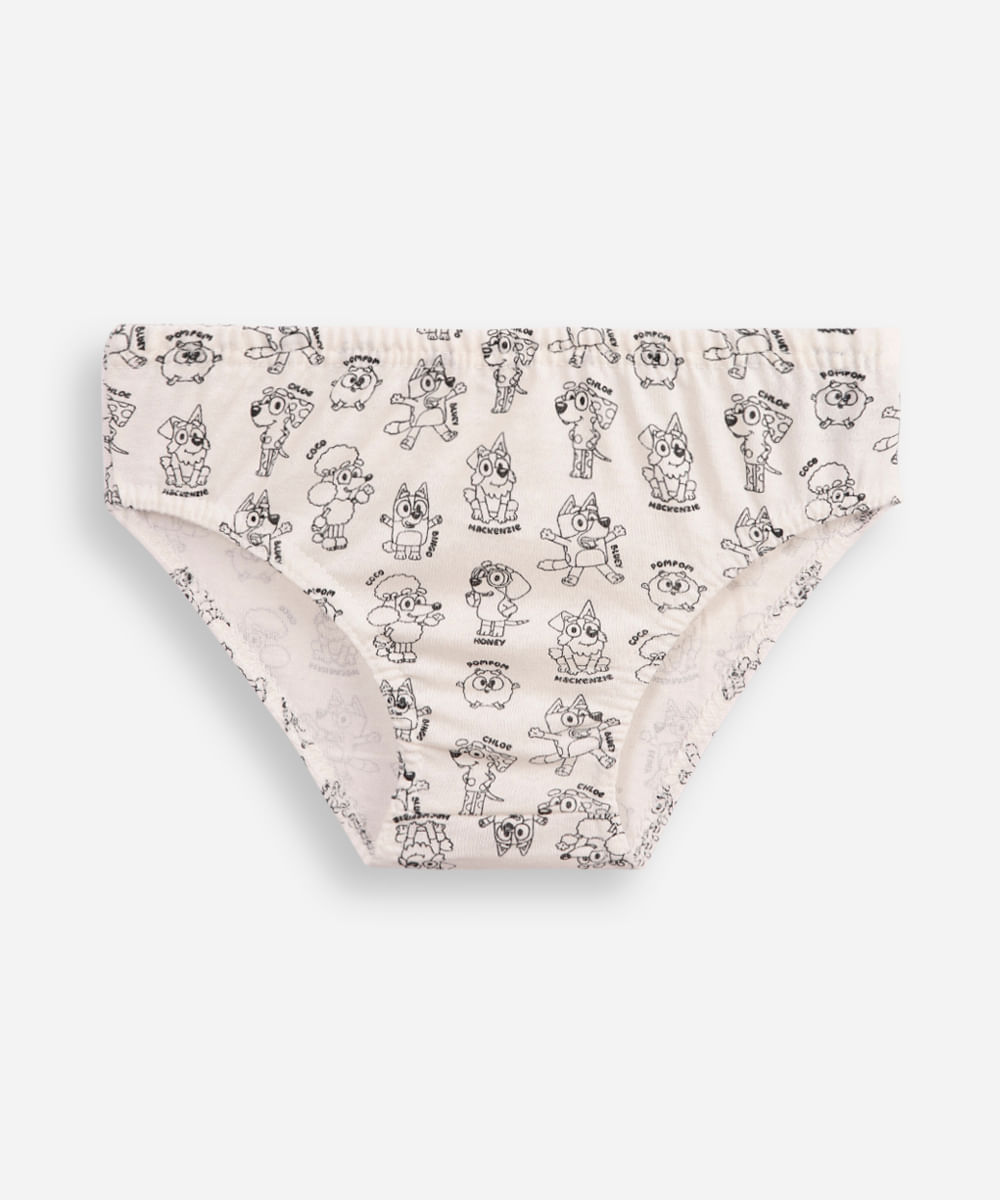 kit de 3 cuecas infantis bluey colorida