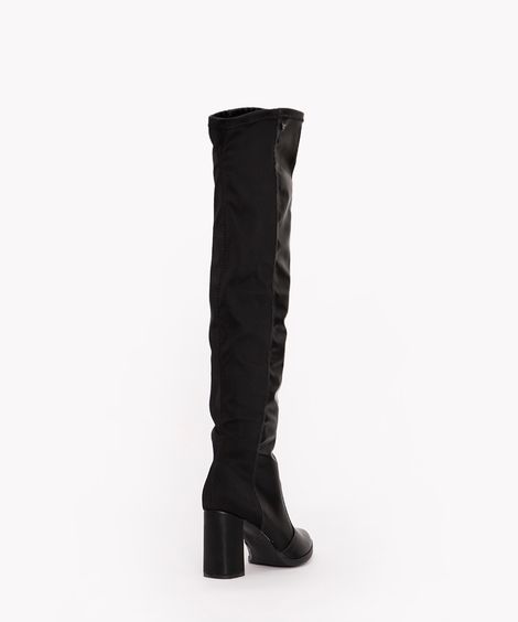 bota over the knee salto baixo oneself preto