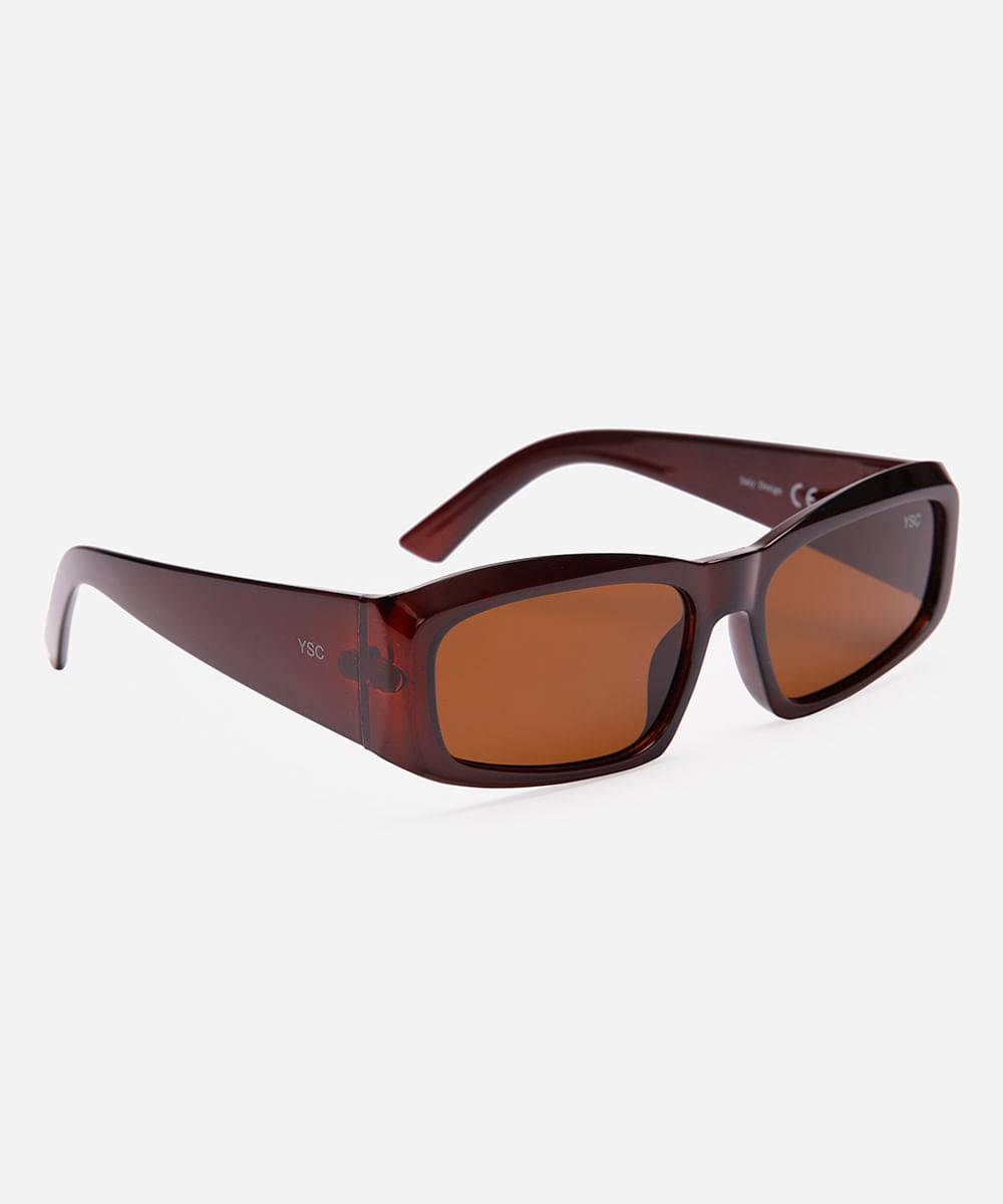 óculos de sol feminino quadrado marrom