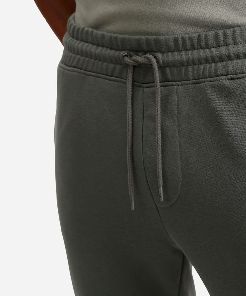 calça básica jogger masculina de moletom verde