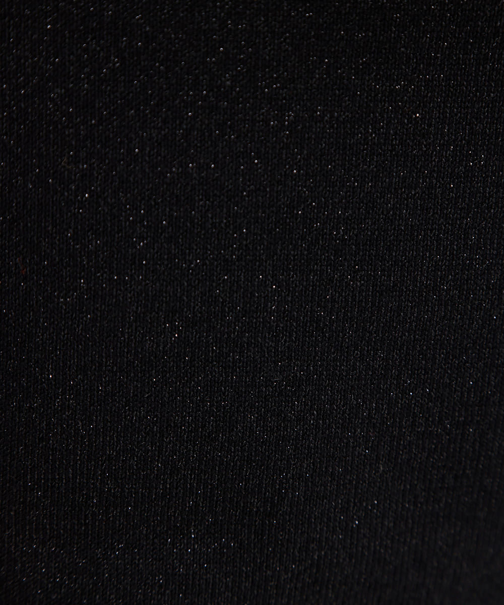 regata feminina de tricot com lurex preta